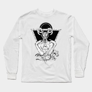 Human Headlamb Skull Long Sleeve T-Shirt